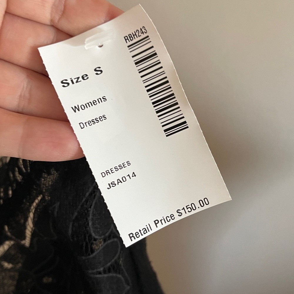 NEW Lily McBee Elegant Black and Nude Lace Dress - Picture 7 of 9